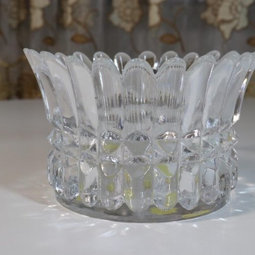 Skål, glas - oidentifierad, troligen kristall
