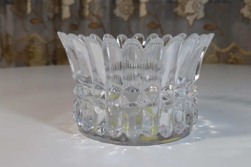 Skål, glas - oidentifierad, troligen kristall