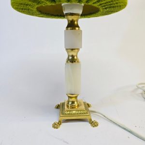 Charmig Bordslampa med Grön Skärm - Retro Elegans