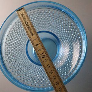 Vacker Blå Glasskål med Struktur – 15 cm i Diameter