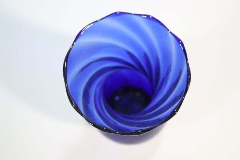 Glasvas, Koboltblå - 22cm