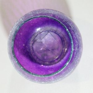 Ljuslykta i krackelerat glas, lila