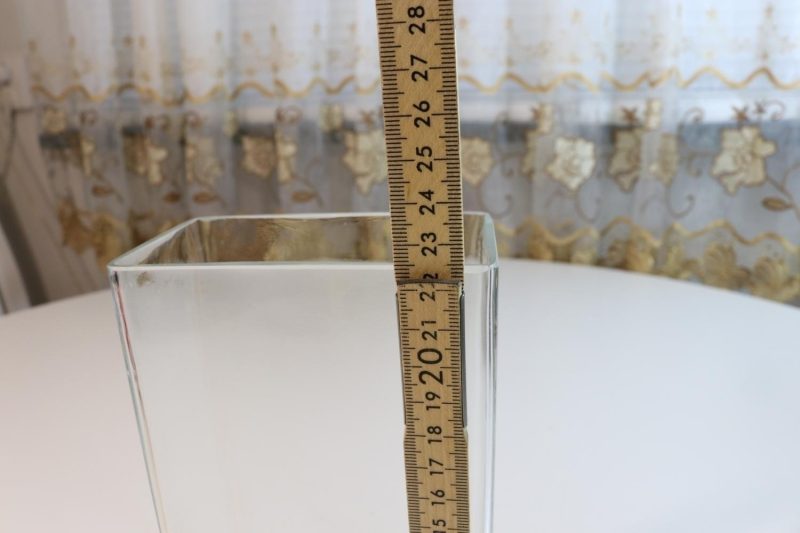 Rektangel Vas, transparent 22cm