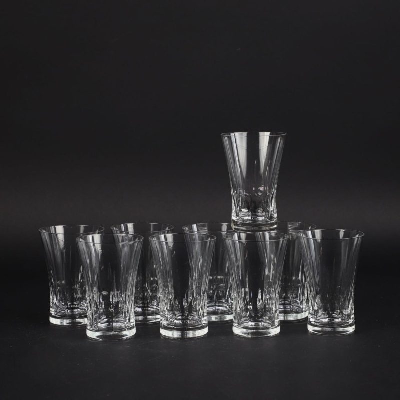9 glas i kristall, "French Cathedral" av GORHAM CRYSTAL