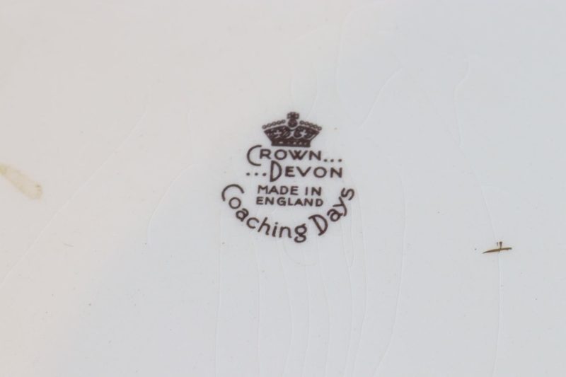 Tallrik, CROWN DEVON Coaching Days MADE IN ENGLAND 25cm