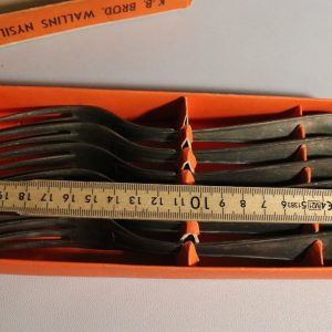6st Svenska Spets Nysilvergafflar - Komplett Set i Originalförpackning Wallins