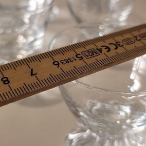 Glasservis 10 delar, Svensk Kristall, höjd: 7 cm, dekor med stjärnor