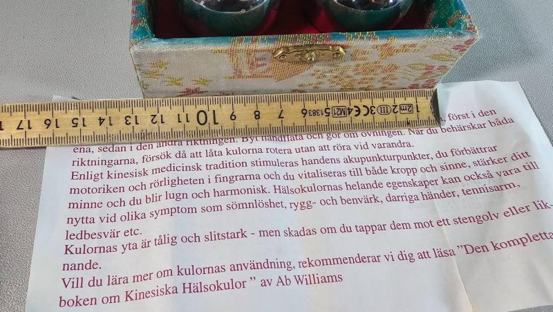 Hälsokulor... Qi Gong eller träningskulor