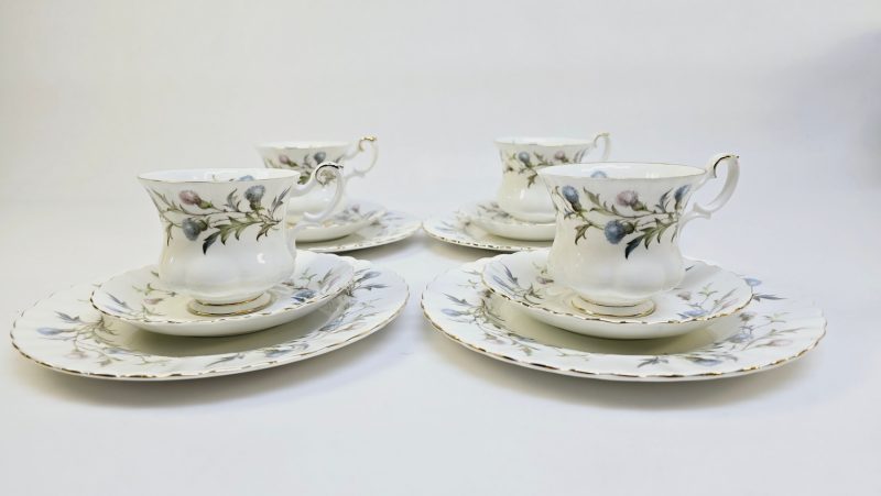 Elegant teservis "Brigadoon" från Royal Albert – 4 set