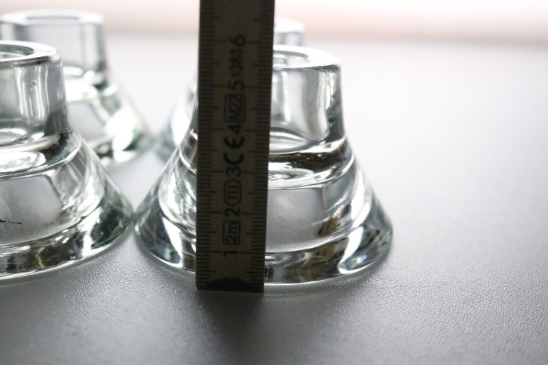 Eleganta Glas Ljusstakar/Ljuslyktor, 4st, Designade av K Hagberg och M Hagberg
