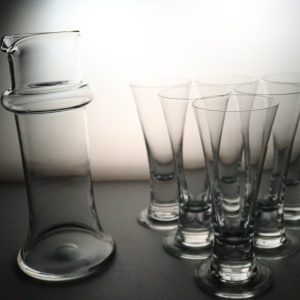 SIGNE PERSSON-MELIN, Boda, "Sangria", 6 st glas på fot, 1 tillbringare