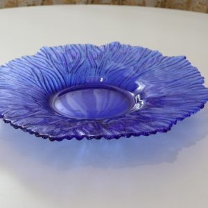 Glasfat, blå, D=31cm