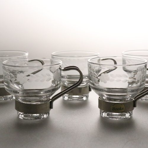 Kaffekoppar i glas, 5st - Handslipat Brooks