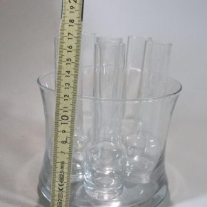 Isskål med 6 glas, Paul Revere Crystal,  Amerika