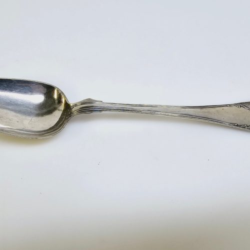 Antik silversked – 23 cm lång, stämplad äkta silver