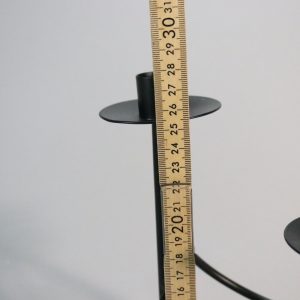 Fin Ljusstake i metall, svart ca 28cm