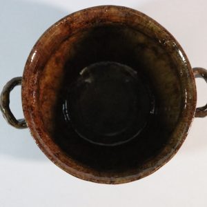 Äldre keramikkruka - Krus - troligen 1800-tal - Brun - Höjd ca 9cm