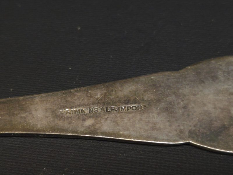 Vintage Barnbestick i nysilver med unikt fotbollsmotiv