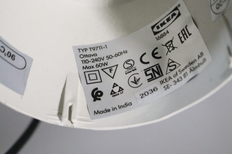 Kökslampa, industriell design, gjord av metall och glas "OTTAVA"