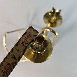 LJUSSTAKE, gulmetall, för två ljus, Made in Sweden