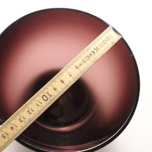 Skål, glas, burgundy - 15cm