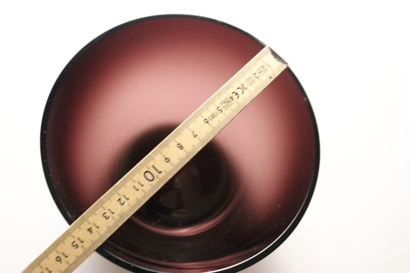Skål, glas, burgundy - 15cm