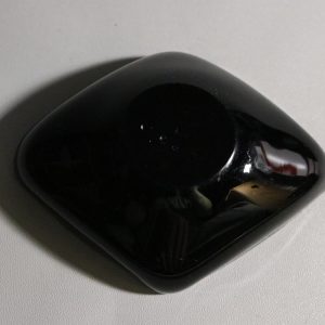 Elegant dekorativ glasskål i svart med metallisk effekt – 14 cm diameter
