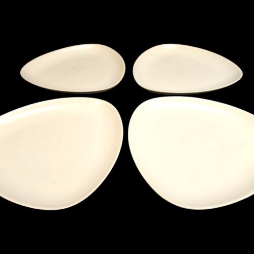 Elegant design – Höganäs keramik, 4 tallrikar med modern formgivning