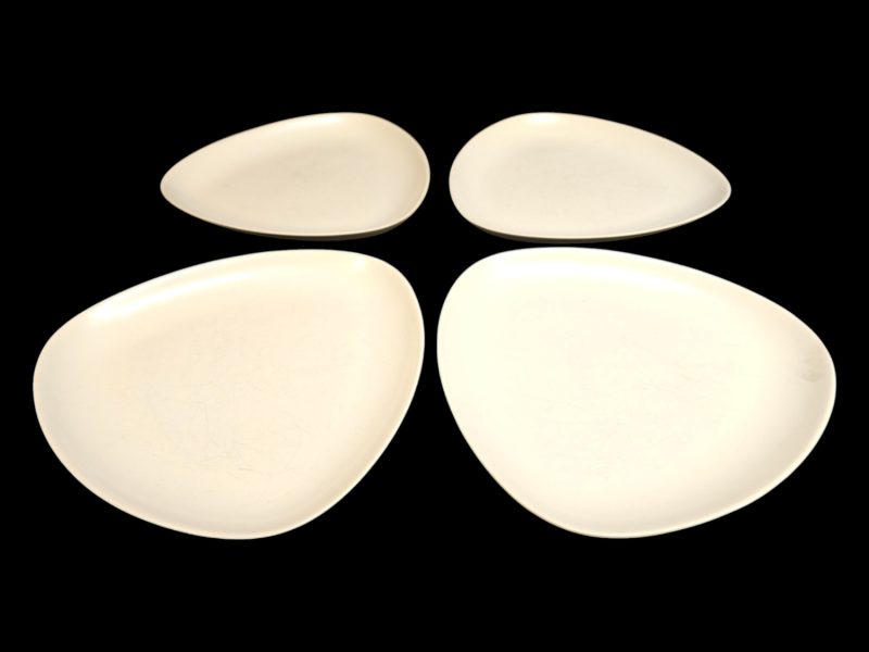 Elegant design – Höganäs keramik, 4 tallrikar med modern formgivning