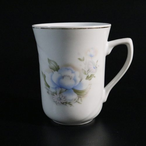 Elegant Vintage Porslinsmugg – Klassisk Blomsterdesign