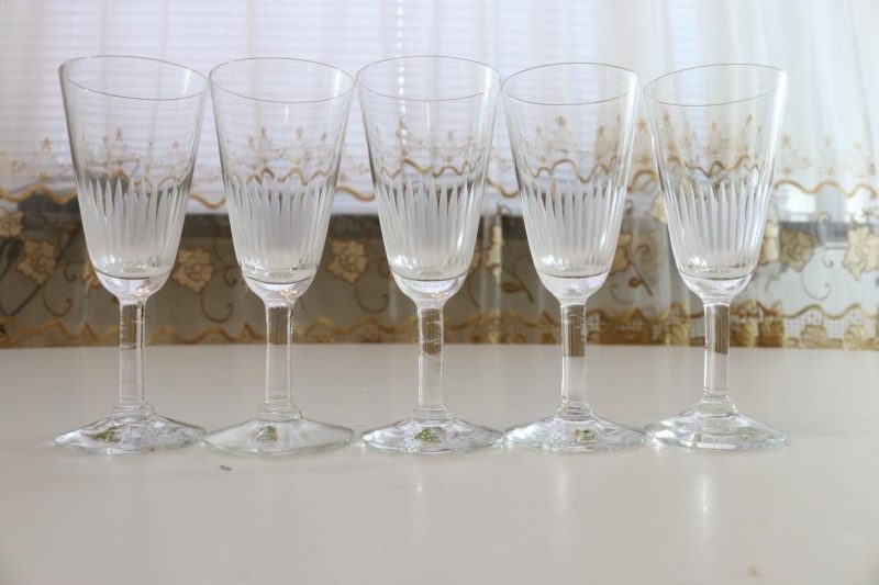 Glasservis, 5st glas, Kosta, F-& HL Kristall, D=4,5cm H= 11,5cm