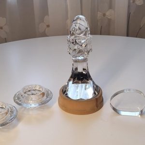 SKULPTUR, "Livets ägg", Olle Alberius Fyrklövern, Orrefors, mm.