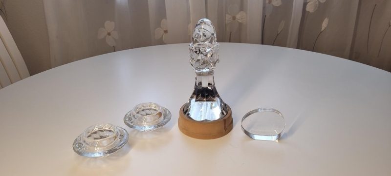 SKULPTUR, "Livets ägg", Olle Alberius Fyrklövern, Orrefors, mm.
