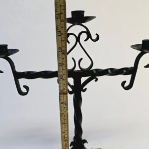 Handsmidd Ljusstake i Järn – 36 cm Hög