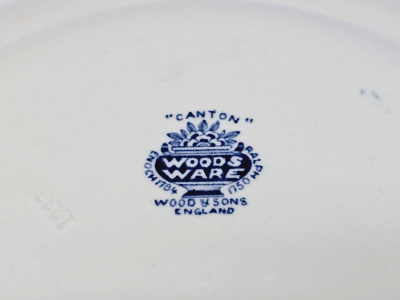 Exklusiv Vintage Djuptallrik från Woods Ware – "Canton" Design