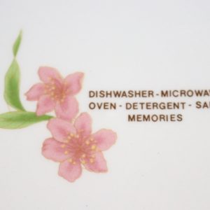 Mattallrik, porslin, "Memories", Sango, 1980/90-tal