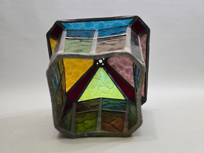 Elegant Lampa / Lykta Blyinfattat Glas