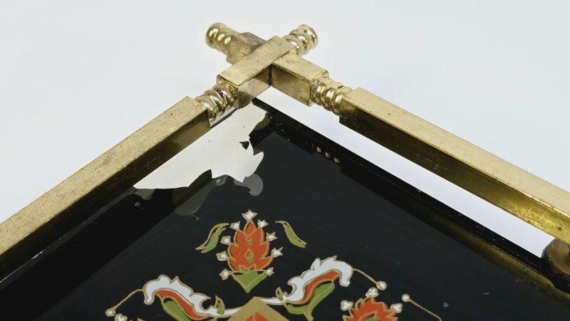 Elegant Vintage Serveringsbricka med Orientaliskt Motiv