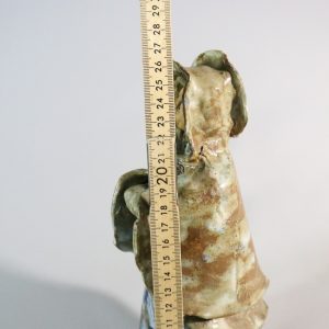 Figurin, kvinna, glaserat stengods