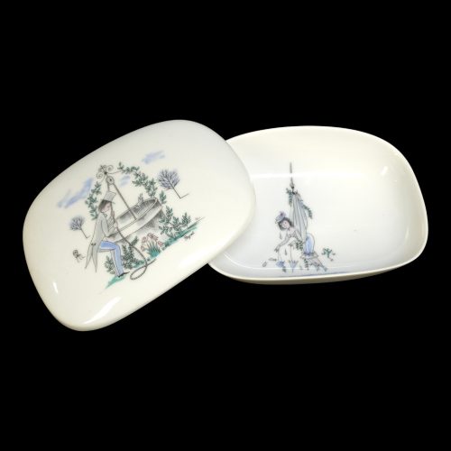 Charmig porslinsask med lock från Rosenthal Germany – klassisk design