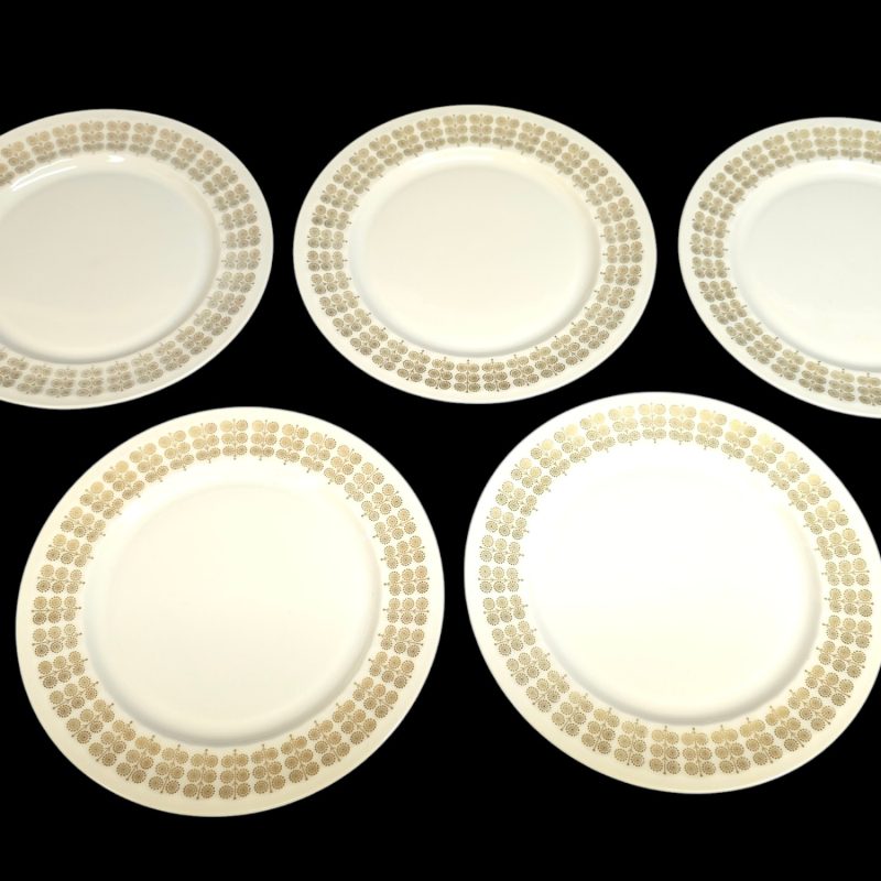 Set med 5 assietter från Arabia Finland – klassisk skandinavisk design