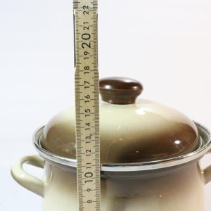 Kastrull med lock 18cm - Cappuccino