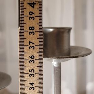 5-armad ljusstake i smide och glas