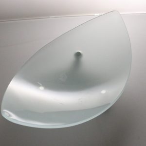 Uppläggningsfat, båtformad, frostat glas
