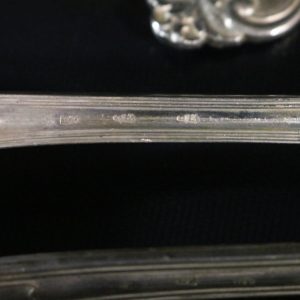 Antikt Set med Nysilverskedar – GAB Gense Olga, 22 cm