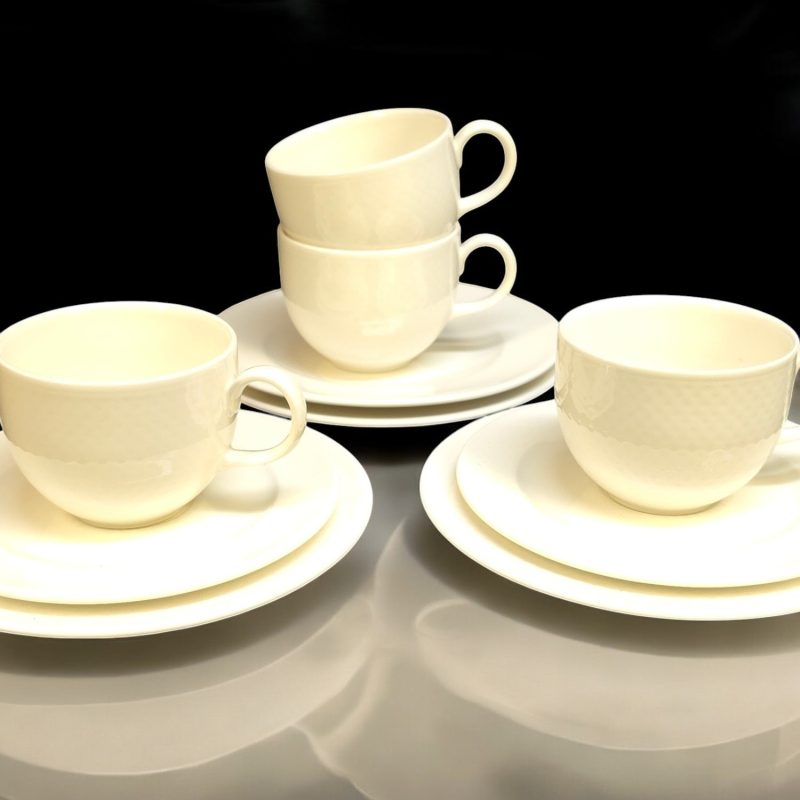Exklusivt set med 4 koppar och fat från Villeroy & Boch – tidlös elegans