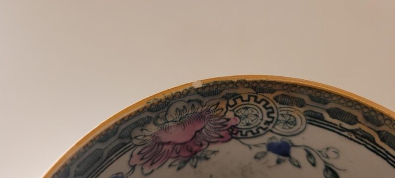 Antik Kaffekopp Tonkin, Gustavsberg troligen 1800-tal D=7 cm H=6,5 cm
