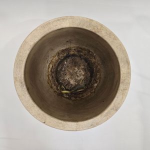 Unik Keramisk Kruka med Bladmönster, D 23,5cm