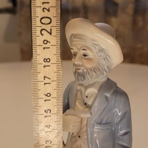 Vintage 1980-tal glaserad keramik bondefigur, Taiwan