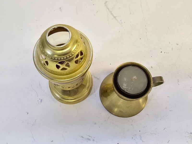 Elegant mässingsuppsättning - Lyktor i vintage stil